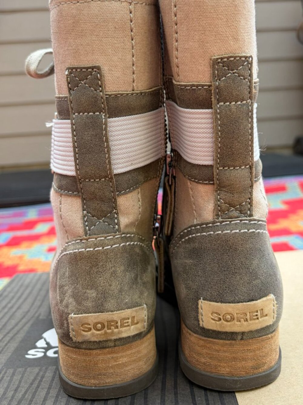 Sorel Major Carly Boots Fossil Verdant Combat Military Lace-Up | Women's Size 7 - Picture 13 of 14